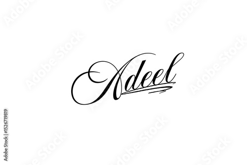 Adeel name signature with beautiful, eye catchy and stylish font
