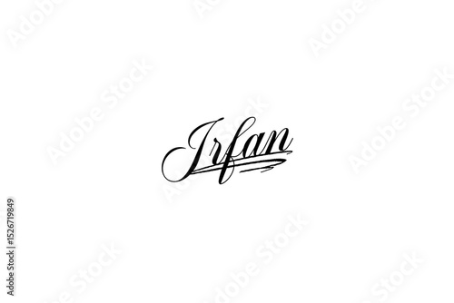 Irfan name signature with beautiful, eye catchy and stylish font