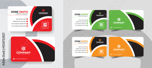 Modern and Professional Business Card Design Template for Branding and Identity. Creative business card template for personal and corporate identity.