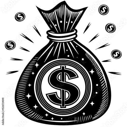 "Money Bag Illustration"