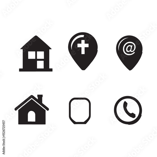 Essential Location, Contact, and Home Information Icons