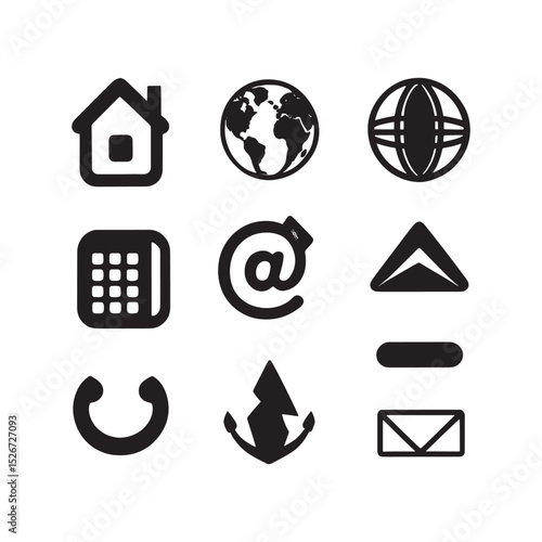 Essential Business Contact and Communication Icon Set