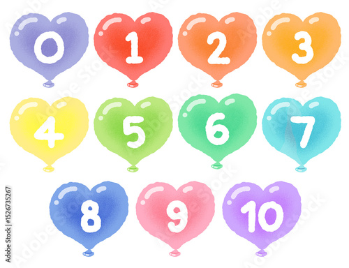 하트 풍선 숫자