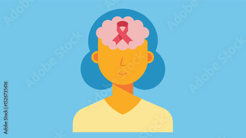 Wearing a Brain Awareness Ribbon shows support for those living with brain disorders such as Parkinsons disease which disrupts nerve cells in the brain and affects movement and. Vector illustration