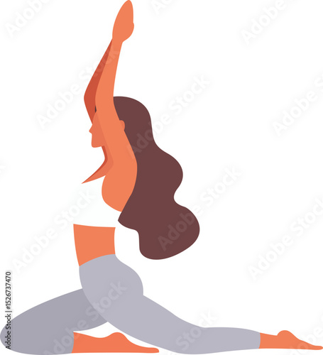 yoga poses color flat illustration design