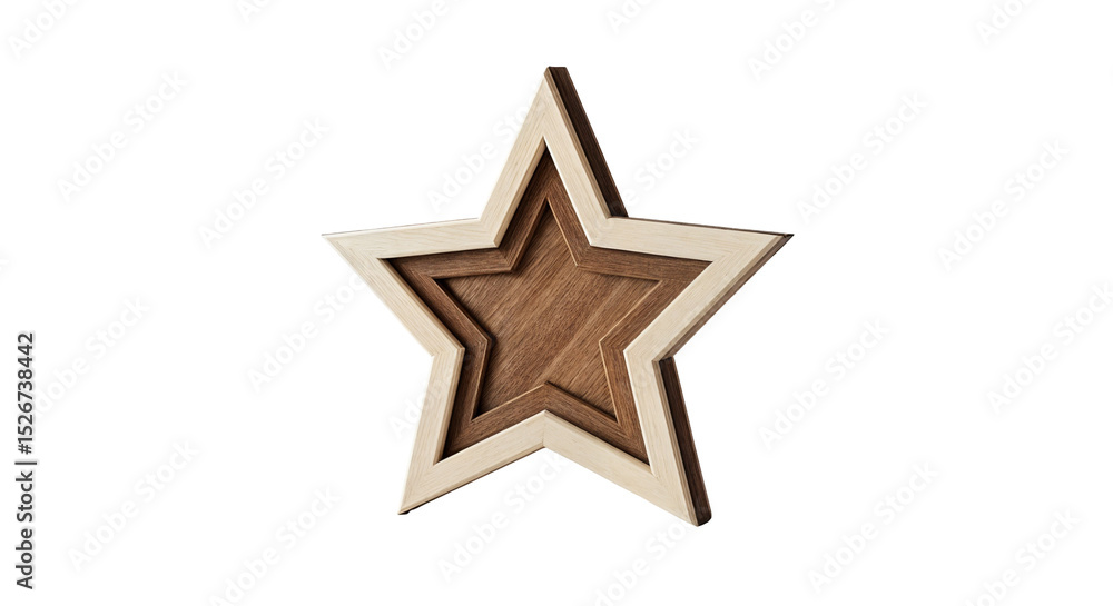 Fototapeta premium Shiny Golden Star Decoration Shape Design Symbol of Success and Achievement