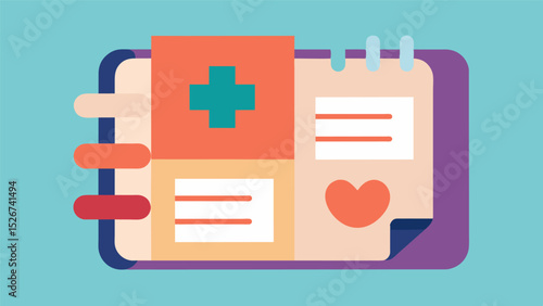 The journal contains important dates and events a tool for those struggling with Alzheimers to hold on to their memories.. Vector illustration