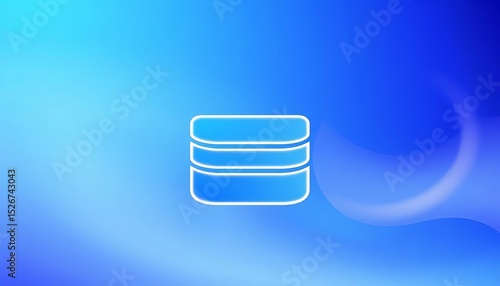 Abstract blue gradient icon depicting unstructured data, emphasizing flexibility and unorganized storage systems,  idea,  myriad