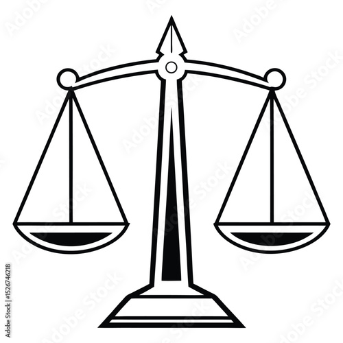 Scales of justice legal law balance icon