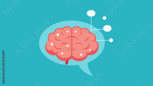 Panel 11 A brain with healthy neurons firing and communicating effectively. Caption Normal Cognitive Functioning. Vector illustration