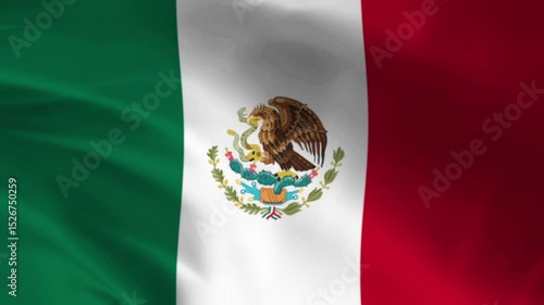  Mexico Flag Fullscreen Waving High-quality animation of the Mexican flag waving in fullscreen. Perfect for patriotic content, national celebrations, and projects related to Mexico. Smooth and realist