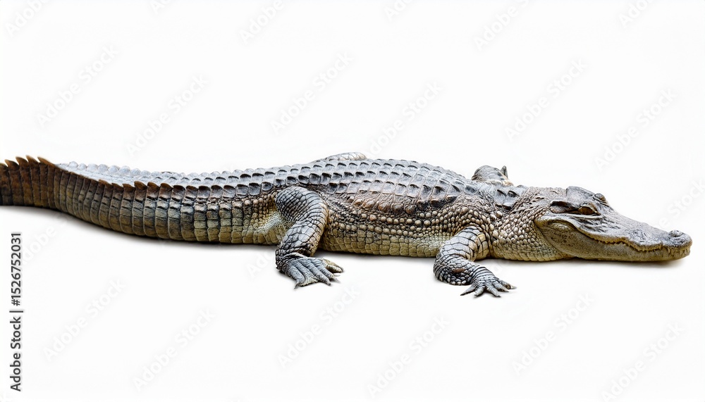 Naklejka premium American Alligator Reptile Wildlife Animal Scales Skin Teeth Jaws