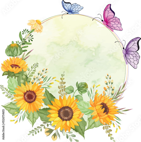 Vector Floral Invitation Card