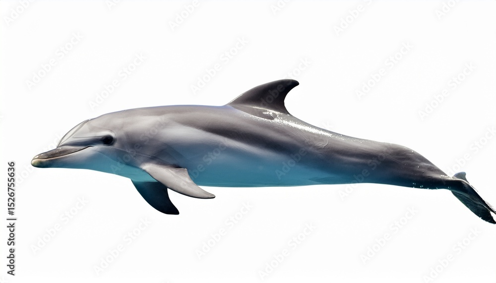 Striped Dolphin Aquatic Mammal Ocean Wildlife Animal Nature White Background Striped Dolphin Aquatic Mammal Ocean Wildlife Animal Nature White Background
