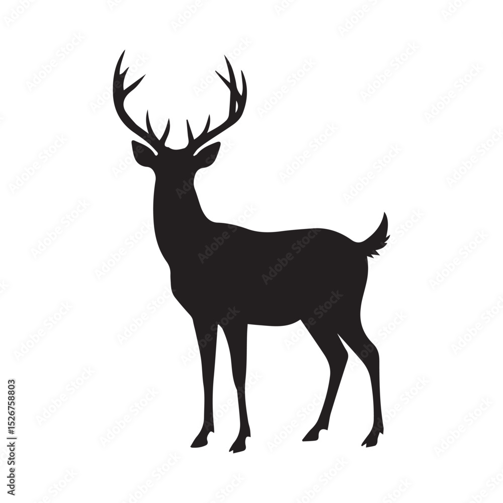Naklejka premium deer silhouette vector
