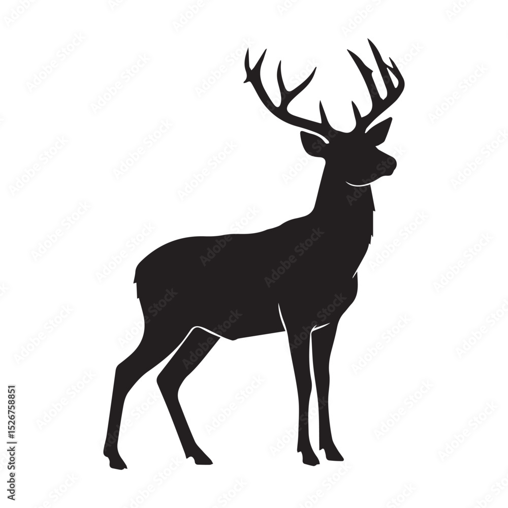 Obraz premium deer silhouette vector