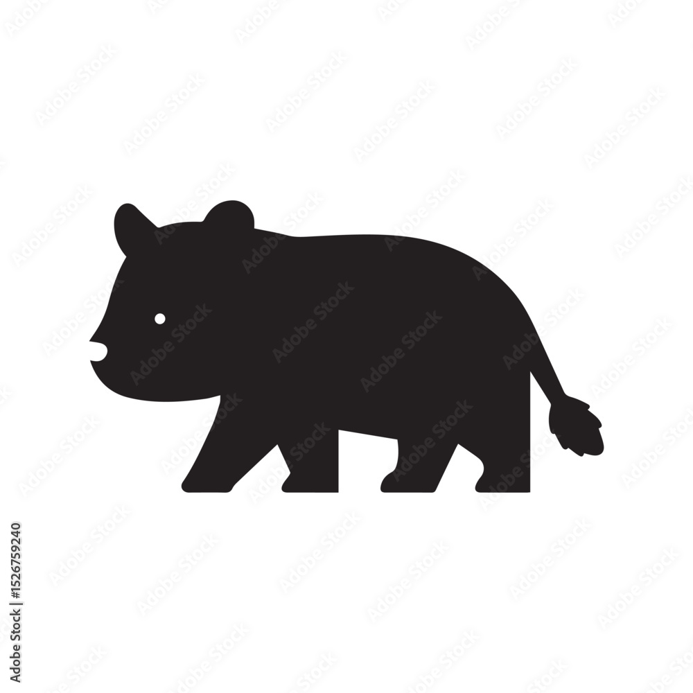 Fototapeta premium silhouette of a bear