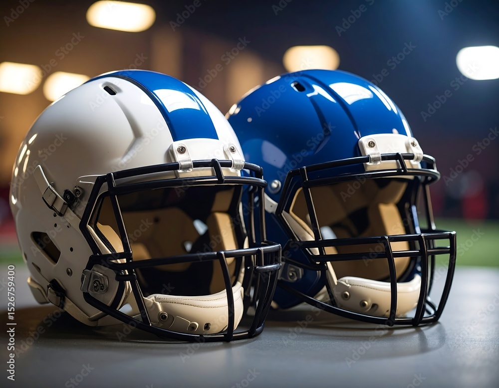 Fototapeta premium Two football helmets