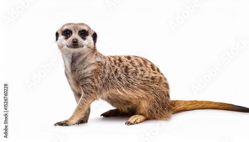 Adorable Meerkat Portrait Wildlife, Animal, Mammal, Cute, Furry, Wild, Nature, Photography, White Ba