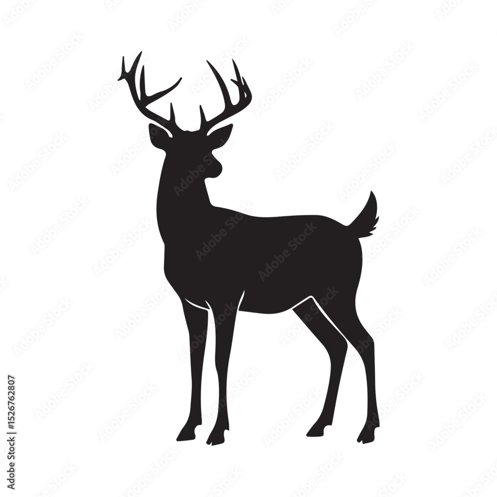 Obraz premium deer silhouette vector