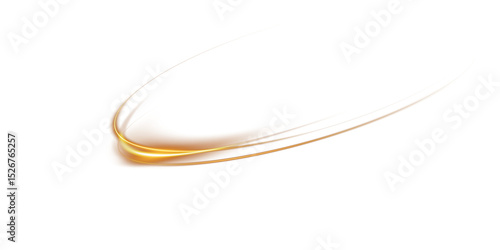 Swirling golden energy wave with shiny particles and bokeh.