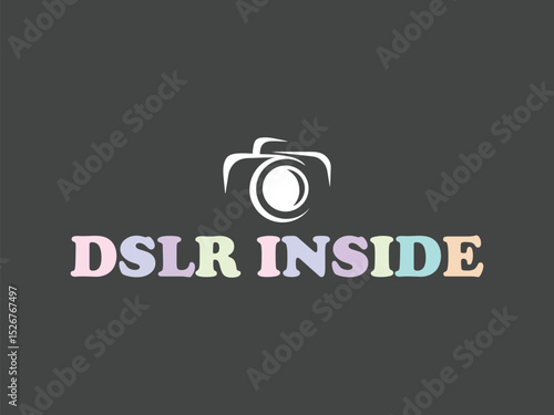 DSLR inside sleek photography t shirt design for camera enthusiasts