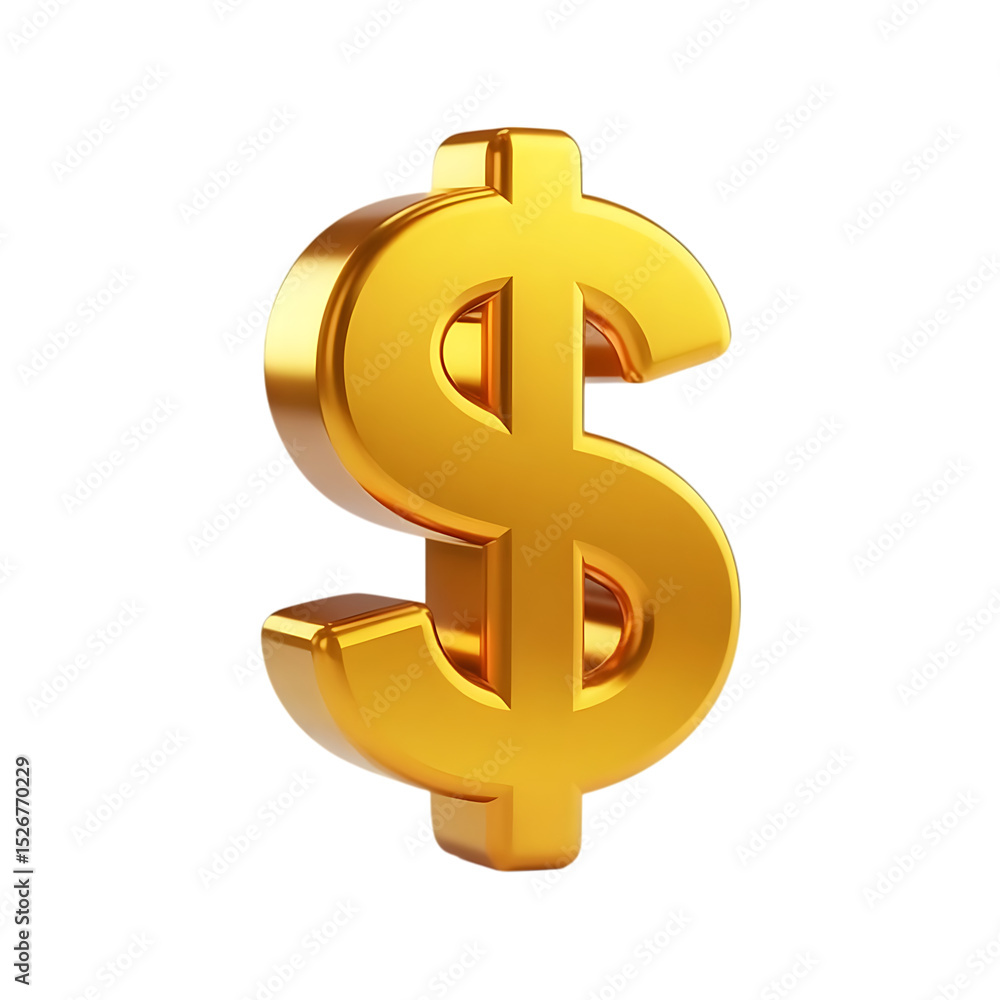 3d golden dollar sign isolated on transparent background 3d golden dollar sign isolated on transparent background