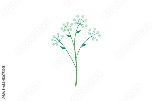 Dainty Baby Breath Delicate Floral Accent for Graceful Arrangements vector art illustration