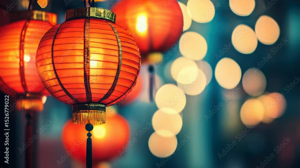 Lanterns hanging from the ceiling, creating a warm and cozy atmosphere Lanterns hanging from the ceiling, creating a warm and cozy atmosphere