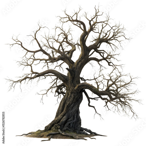 Wallpaper Mural Dark spooky dead tree isolated on white or transparent background Torontodigital.ca