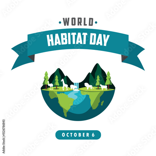 world habitat day vector concept design