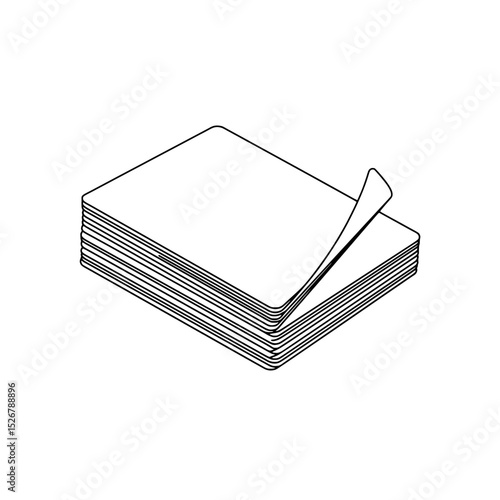 Blank Cards: A stack of pristine blank cards, with one card peeled back, offering a glimpse of the potential within, ready to be filled with ideas, notes, or art.