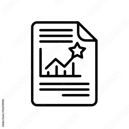 Statistical Growth Chart: A line graph showing a upward trend in a business report.