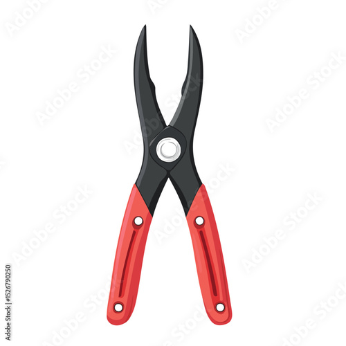 Wire Cutters illustration vector 2D flat, isolated on a white background.