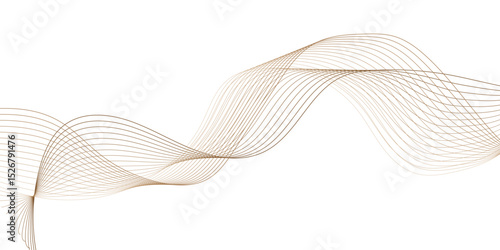 modern striped brown soft line white gray wavey curve line minimal concept creativity elegant graphic design use for banner, wallpaper, poster, web vector illustration.