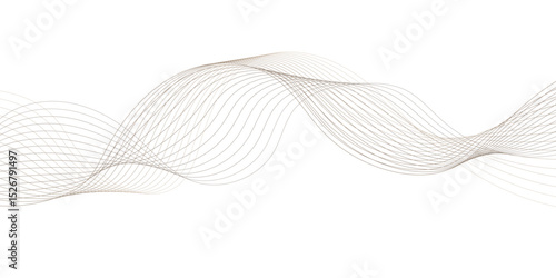 modern striped brown soft line white gray wavey curve line minimal concept creativity elegant graphic design use for banner, wallpaper, poster, web vector illustration.