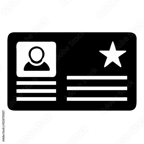 Isolated Membership Card Design with Placeholder Image for Digital Identity, Personal Identification, and Online Verification Use Cases  