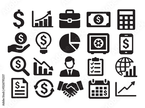 Finance Icons Set Business Banking Money Investment Growth Chart Dollar Sign Banking Finance Investment Banking Finance Icons Set Business Banking Money Investment Growth Chart Dollar Sign Banking    