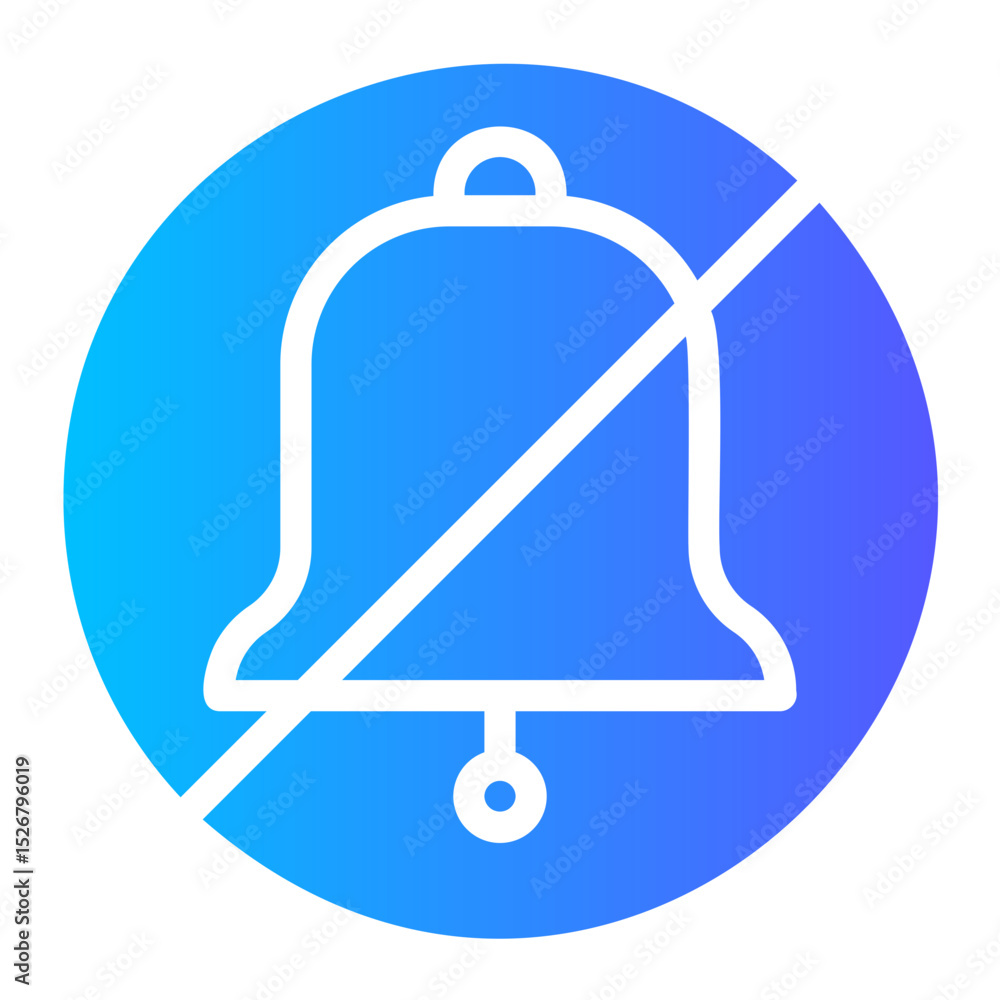 Obraz premium no alarm gradient icon