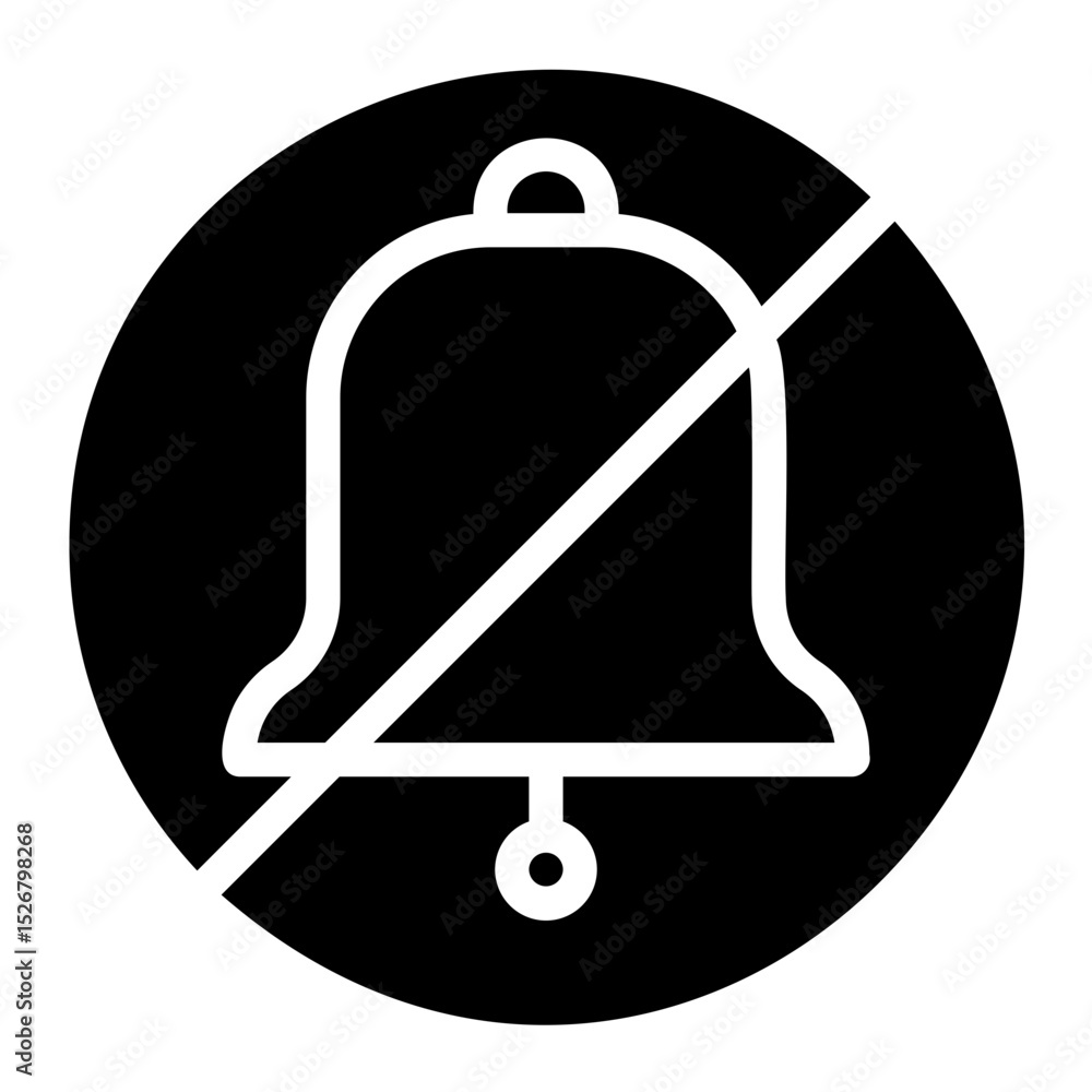 Obraz premium no alarm glyph icon