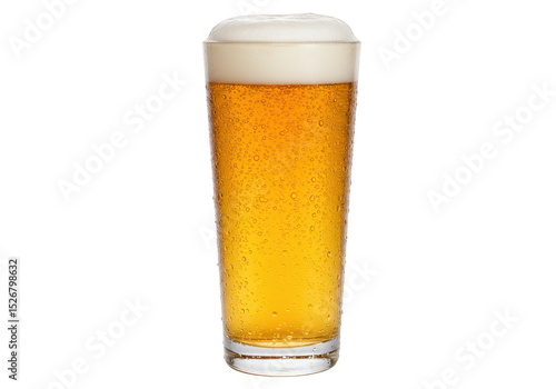Wallpaper Mural A full pint of cold, frothy beer in a condensationcovered glass, isolated on transparent background Torontodigital.ca