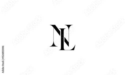NL initial letters, monogram logo