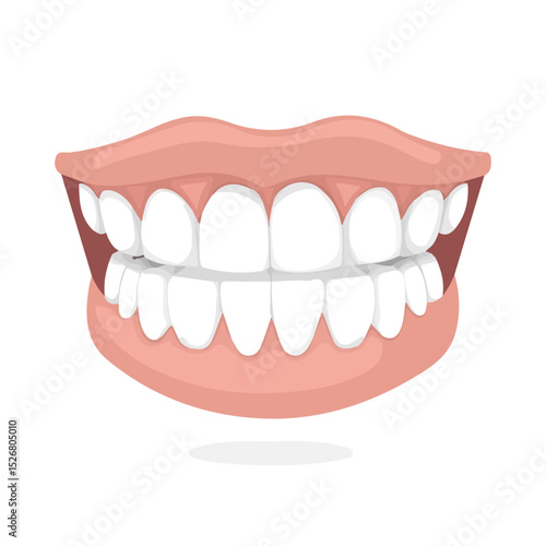 Teeth Whitening Strips 2D flat vector illustration, isolated on a white background.