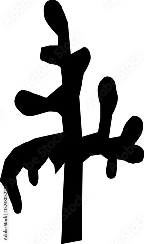  Koral morski – czarno-biały symbol natury