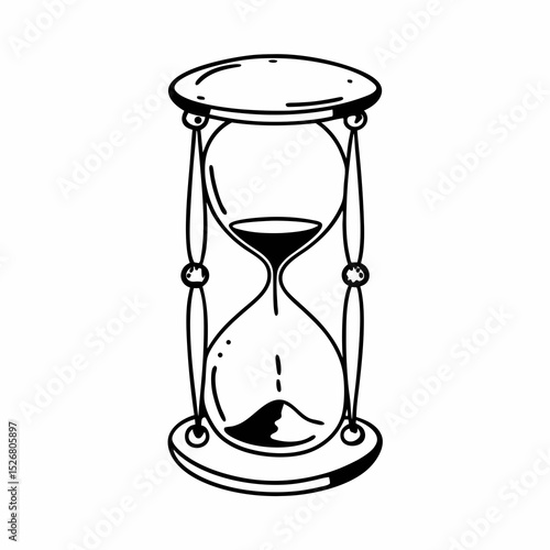 Elegant Hourglass Illustration Time, Mortality, and the Passage of Moments