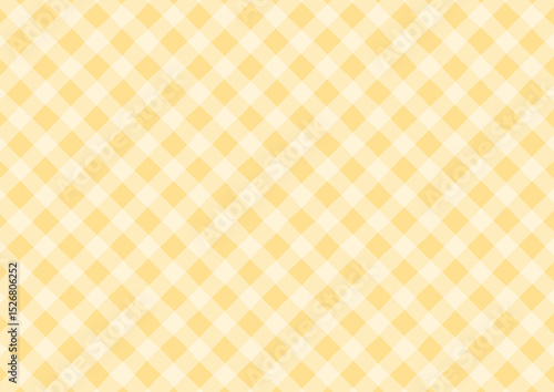 かわいい手書き風のオレンジ色のチェック柄背景　イラスト　ベクター	
