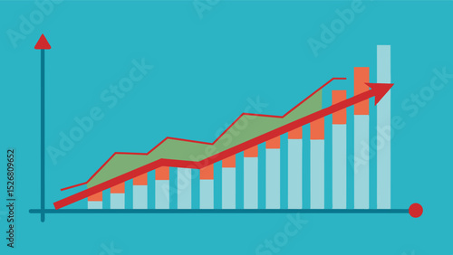 A line graph with a steep incline illustrating the rapid rate at which global temperatures have been rising in recent years.. Vector illustration