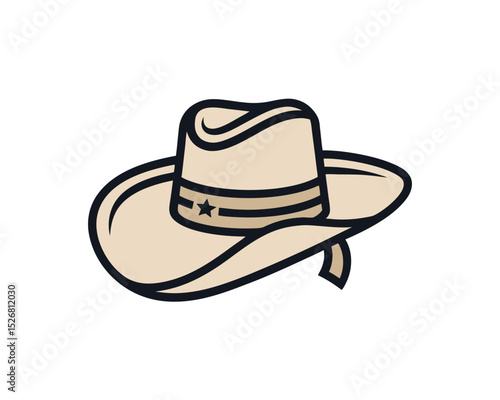 Vintage Cowboy Hat Patch Design – Western Icon Vector
Wild West Cowboy Hat Vintage Logo in Flat Line Style