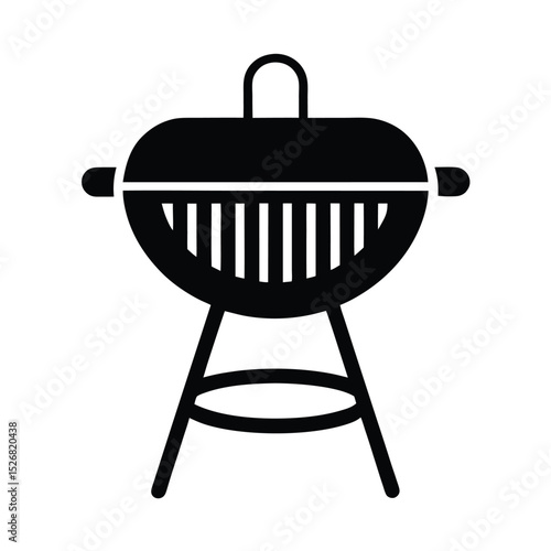 Outdoor Cooking Grill Rack Icon Vector Illustration