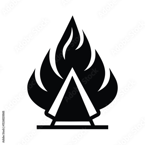 Outdoor Fire Bellows Icon Vector Illustration